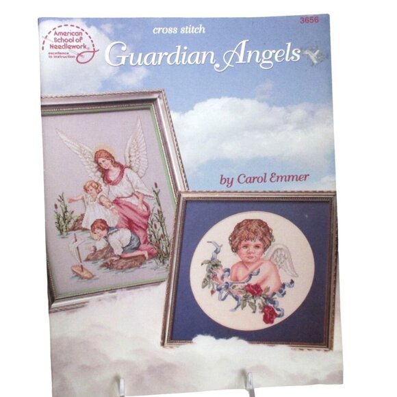 2 Angels Cross Stitch Projects - Guardian Angels + Angels Six Heavenly Designs - Picture 2 of 5
